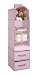 Delta Children 6 Shelf Storage with 2 Drawers, Barely Pink