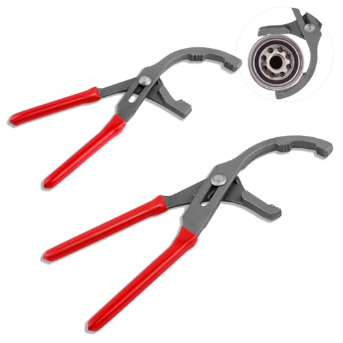 Adjustable Oil Filter Wrench Set,9"and 12"Oil Filter Removal Tool...