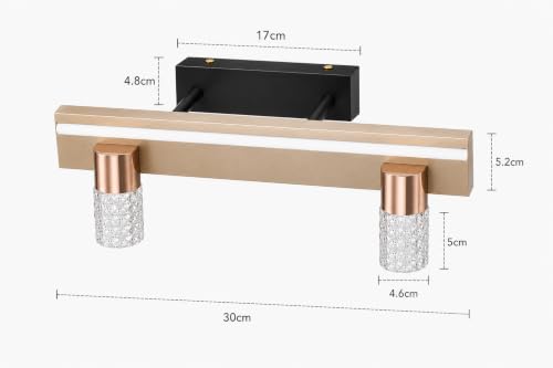 Image of FILLISKA 3 in 1 Double Wall spot /Picture /Display /Mirror Light with Adjustable Head and Colour Changing Function (Champagne RoseGold-6453)
