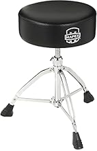 14" x 4" Round Top Drum Throne with Vinyl Covering Double-braced Legs Height Adjustment Clamp Mount