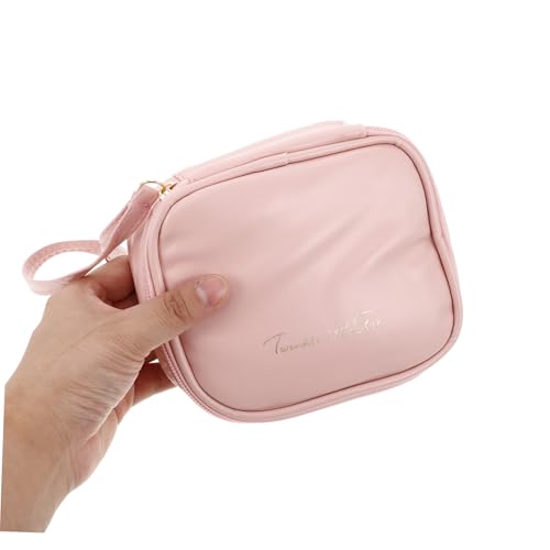 Bolsa organizadora rosa para toallas sanitarias con cierre miniatura 3