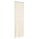 vidaXL Cortina Antimoscas, Chenilla Beige y Blanco 56x200 cm