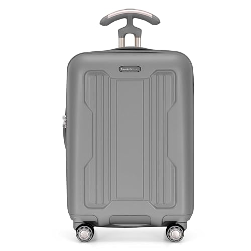 Image of Traveler's Choice Ultimax II Polycarbonate Hardside Luggage with Spinner Wheels, Slate Gray, 21-Inch Carry-On, Ultimax II Polycarbonate Hardside Luggage With Spinner Wheels