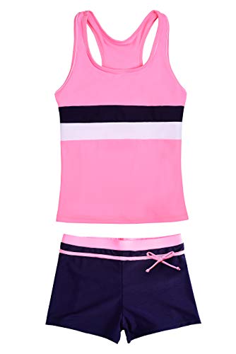 Image of JerrisApparel Little Girls' Summer Two Piece Boyshort Tankini Kids Swimsuit