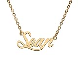 Sean Name Tag Necklaces for Her His Friends Familys Relationship Memory Jewelry Gift