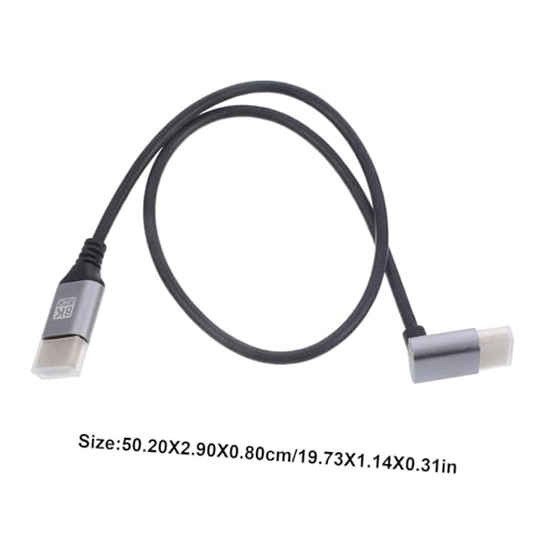 Housoutil 8k Tv Computer Video Cord Male to Male Video Wire 0.5m Cable Loss Easy to Use Sturdy