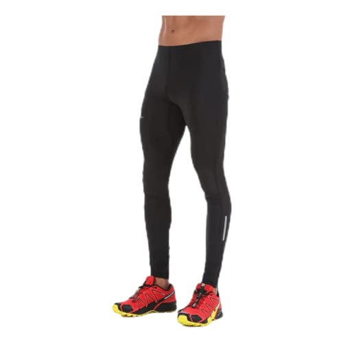 Salomon Agile Long Tight - Mallas de hombre con AdvancedSkin ActiveDry y 4-Way Stretch para running Hombre, Negro (Black), 2XL