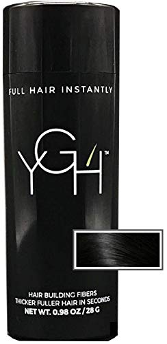 YGH - Fibras de construcción de cabello  oculta la pérdida de cabello en 15 segundos  100% indetectable  botella de 0.98 oz / 28 g  Espesor instantáneo del cabello