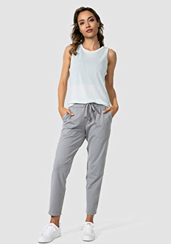 G Gradual Women's Pants With Deep Pockets 7/8 Stretch Sweatpants For Women Athletic, Golf, Lounge, Work (Light Grey, X-Small) #TOP4