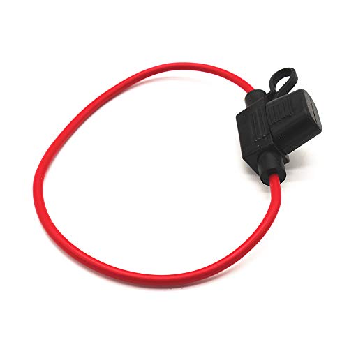 Yorten 5Pcs 12V 20A Fusíveis Porta-fusíveis em linha Mini-lâmina 16AWG à prova de respingos