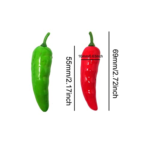 Pimientos artificiales pequeños que no se pudren chiles de espuma para escaparates 3