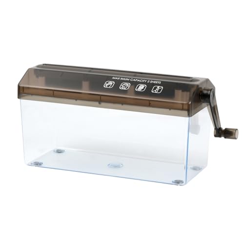 Minjuna Hand Cut Paper Shredder, Shredded Paper Machine, Mini Manual Paper Shredder, Portable Hand Shredder, File Shredding Machine, Desktop A4 Strip Cut Paper Shredders for Home Use, Office, School