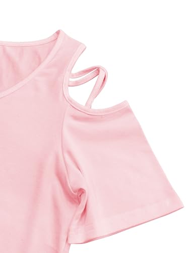 Image of Jar of Love Women's Summer Tops Short Sleeve Cold Shoulder Tops T-Shirts for Women Spring Summer Tops Loose Fit Tunic 2026