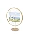 Umbra Infinity Picture Frame, Unique Circular Display for Desk or Wall, Floats 4x6 Photo, Brass, 4 x 6
