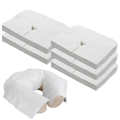 Image of EARTHLITE Flat Disposable Face Cradle and Headrest Covers, 500-Pack, Medical-Grade, Ultra Soft, Luxurious, Non-Sticking for Massage Tables & Chairs, White