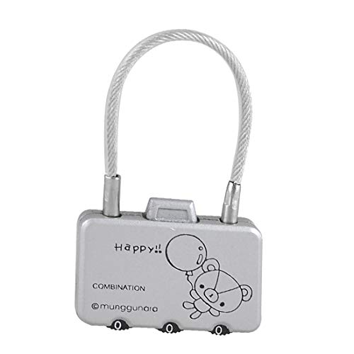 New Lon0167 0-9 Número Destacados de letra de eficacia confiable oso Patrón de bloqueo de combinación de 3 dígitos reiniciable Tono plateado(id:a27 7e 00 a0b)