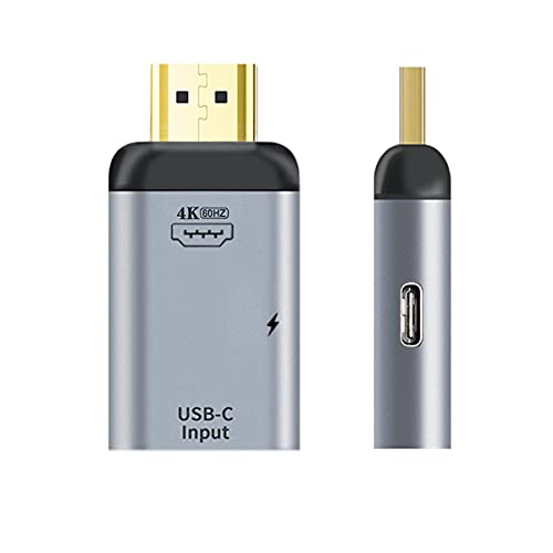 Chenyang USB-C Type-C メス ソース入力 HDMI オス出力 4K 60Hz 1080P アダプター PD電源ポート付き 電話&ノートパソコン用