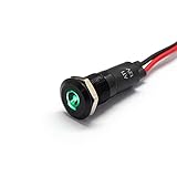 Alpinetech PLB12MS 12mm 1/2' 12V LED Metal Signal Indicator Pilot Dash Light (Compressor)