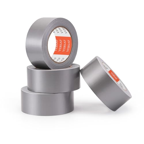 Image of VERSAF 4 Pack Heavy Duty Duct Tape - 35 Yards x 2 Inches, Silver, Hand Tearable, Strong Industrial Duct Tape Bulk, No Residue, Waterproof for B2B, Home Use, DIY Projects, and Repairs (Sliver)