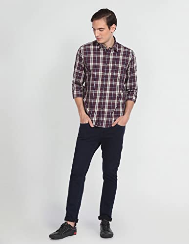 Image of U.S. Polo ASSN. Men's Cotton Regular Fit Tartan Check Twill Casual Shirt