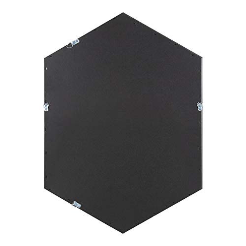 Kate And Laurel Laverty Mid-Century Framed Hexagon Mirror, 22 X 31, Walnut Brown, Modern Geometric Wall Decor #TOP6