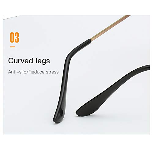 KKmoon Óculos de sol unissex da moda Óculos de sol sem moldura UV 400 Lente de proteção com gradient