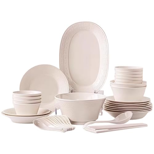 ボウル 皿 セット プレート 皿 器セット お皿 セット 22/33/33/45/61点 釉下彩 陶器 傷 摩耗 耐熱性 ディナーウェア家庭用 エアフライヤー 蒸し器 電子レンジ 滅菌器 食器洗い機 オーブンに対応しています 祝いプレセント 結婚祝い 休日