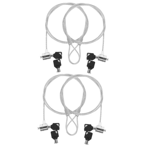 OSOLADY 4sets Locking Cable Security Lock for Keyed Cable Lock -Theft for Desktops and