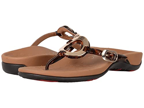 Vionic Rest Karina Thong Sandals 8 B(M) Tortoise #TOP3