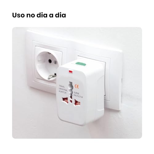 KIT com 2 Adaptadores Universais de Tomada Internacional, Adaptador Mais de 150 Países, Para Viagem,