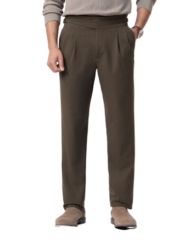 Pantalon rayé infroissable et extensible pour un confort au quotidien