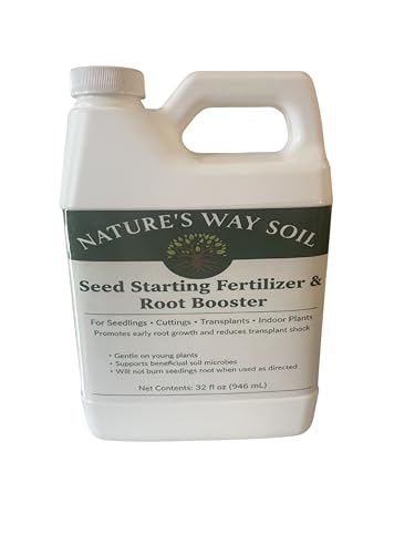Nature’s Way Soil® Seed Starting Fertilizer & Transplant Shock Root Booster – Organic Liquid Plant Food for Seedlings, Cuttings & Indoor Plants – Kelp, Humic & Beneficial Microbes – 32oz