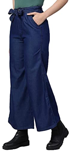 Image of ADBUCKS Women's High-Rise Cotton Light Weight Denim Parallel Loose Fit Jegging