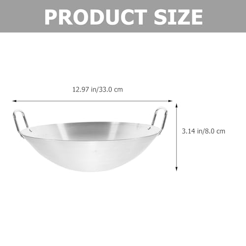 Wok de acero inoxidable con doble asa, 30 cm miniatura 5
