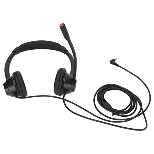 ZMCPODALK Auriculares de Oficina de 2,5 mm, Auriculares para teléfono con Doble Oreja y micrófono con cancelación de Ruido para Ventas de teléfonos, hospitales y Bancos; Auriculares empresar