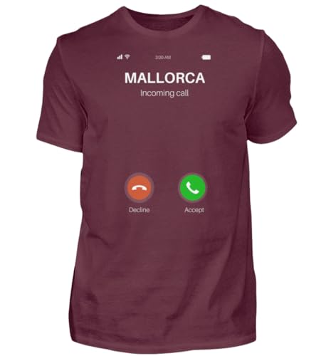 T-shirt pour homme bordeaux Majorque iPhone Party taille XXL