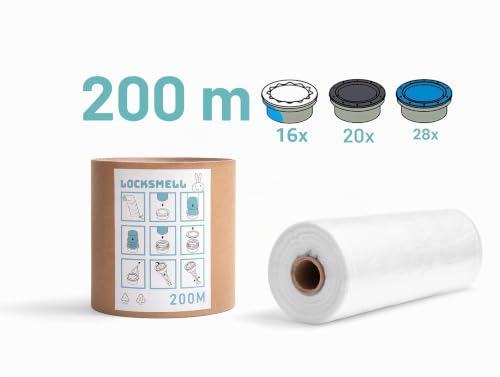 Miniatura 3 de Locksmell Recarga 200m Compatible Con Los Cartuchos Tommee Tippee Sangenic Y Otros Cartuchos De Papelera Para Pañales Equivalente A 16 Recargas Sangenicas Tubo De Recambio