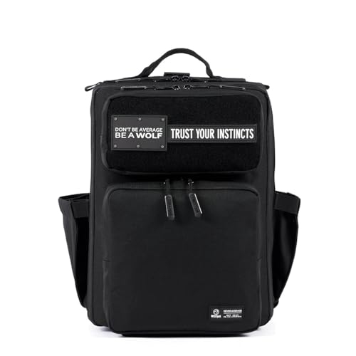 WOLFpak 15L Backpack (Alpha Black) Slim Everyday Carry Backpack for Men & Women, Water-Resistant Minimalist Daypack for Laptop & Travel