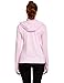 COOrun Women's UPF 50+ Sun Protection Hoodie Jacket Lightweight Full Zip Running Jacket Athletic Tennis Shirt with Thumb Holes Fashion Activewear Pink L