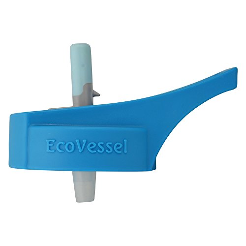 EcoVessel KT-BLUGRY Straw Top Kids with Cut-To-Fit Straw - Blue/Gray - One Size