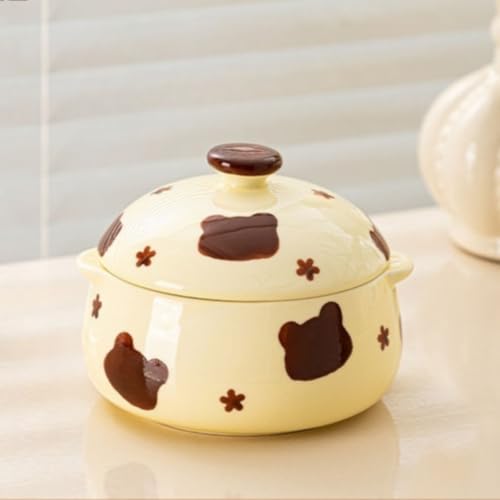 Livmorx 2個入り スプーン付き 蒸し碗 陶器 ちゃわんむし器 茶碗蒸し 蓋付き 日本風 スープカップ デザート 食器 うつわ 器 皿 お皿 旅館 和食器 スープ茶碗 使いやすい 可愛い おしゃれ 調理用品 飲食店 おしゃれ 食器 業務用 (350m