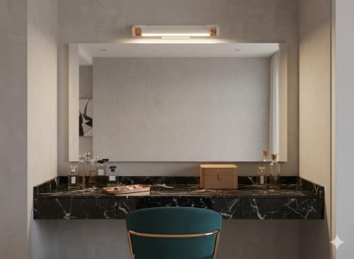 Image of 18W White PVC Body | Dressing Table |Rose Chrome Finish | Bathroom Mirror | Vanity | Picture | Cabinet | Adjustable | Wall Mounted Light. 2 Year Warranty. (18w White, 18w)