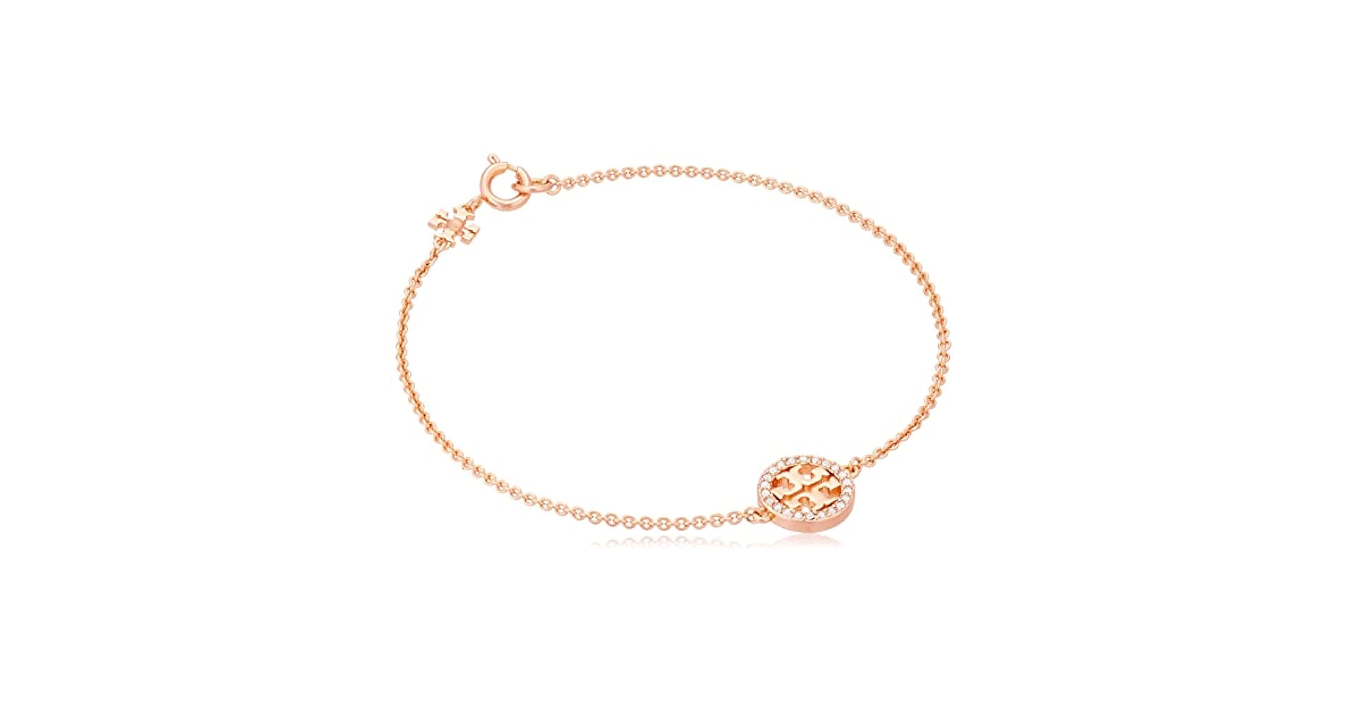 TORY BURCH ローズゴールド チェーンブレスレット 極美品 TORY BURCH ローズゴールド チェーンブレスレット 極美品