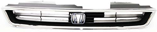 Garage-Pro Grille Compatible with 1996-1997 Honda Accord Chrome Shell/Textured Black Insert 4-cylinder