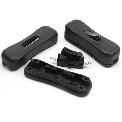 Interruptor de cable transparente 250V 2A basculante para lámparas LED 4