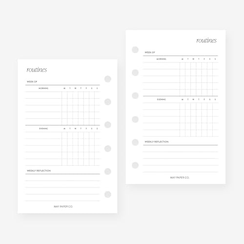 Recharge pour agenda de poche 6 anneaux Pocket Routines pour ne plus rien oublier