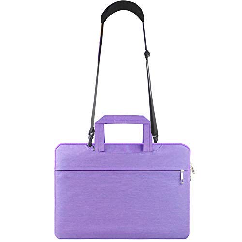 HESTECH Denim Fabric 15-15.6 Laptop Shoulder Bag Sleeve Briefcase Carrying Case for MacBook / Surface Book / Ultrabook with Denim Fabric, Purple4