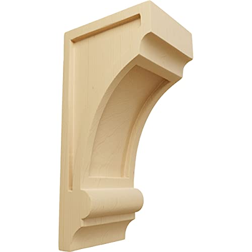 Ekena Millwork CORW04X05X10DIAL Diane Recessed Wood Corbels, 4"W X 5"D X 10"H, Alder cover
