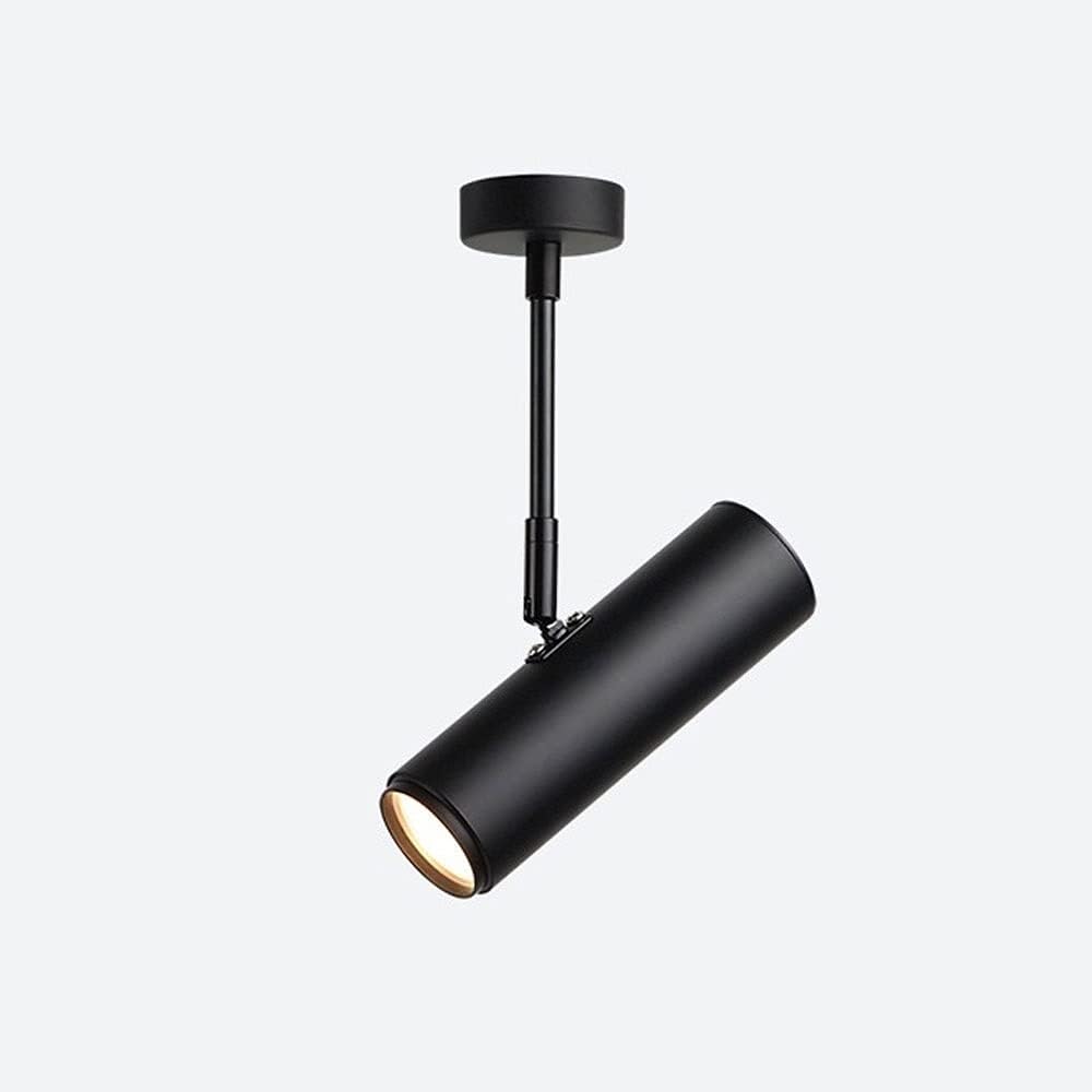 LED Surface Mount Spotlight Black Ceiling Spot Lighting Fixture, Adjustable Ceiling Spotlights Accent Lamp, Aluminum Ceiling/Wall Swivel Spot Lamps for Gallery Corridor