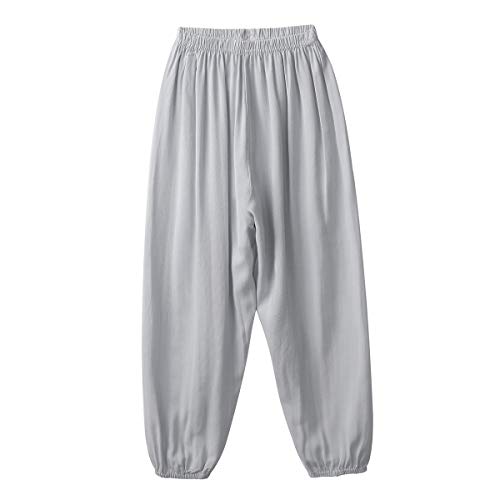 Kids Boys Girls Soft Loose Yoga Pants Active Harem Pilates Leggings Lightweight Ballroom Dancewear2